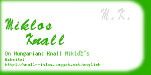 miklos knall business card